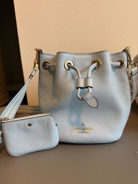 Kate Spade Rosie Mini Bucket Bag in Rare Blue, EUC